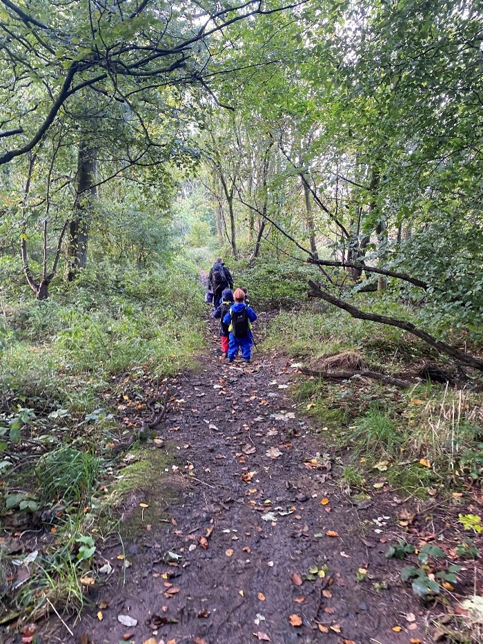 Children taking part in Forest School
