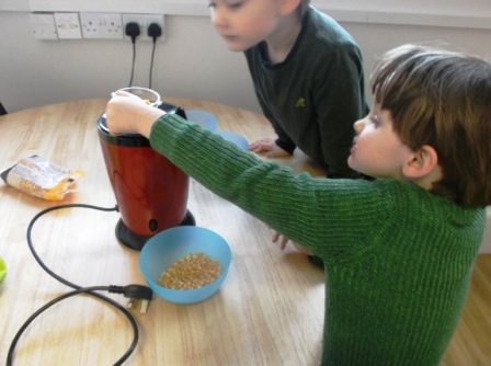 child preparing food