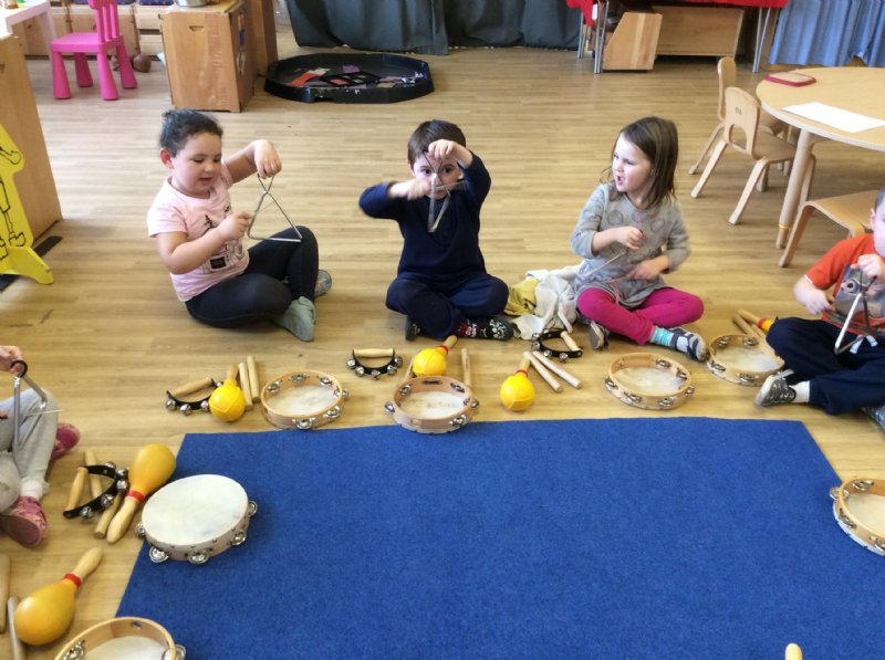 Children playing instruments